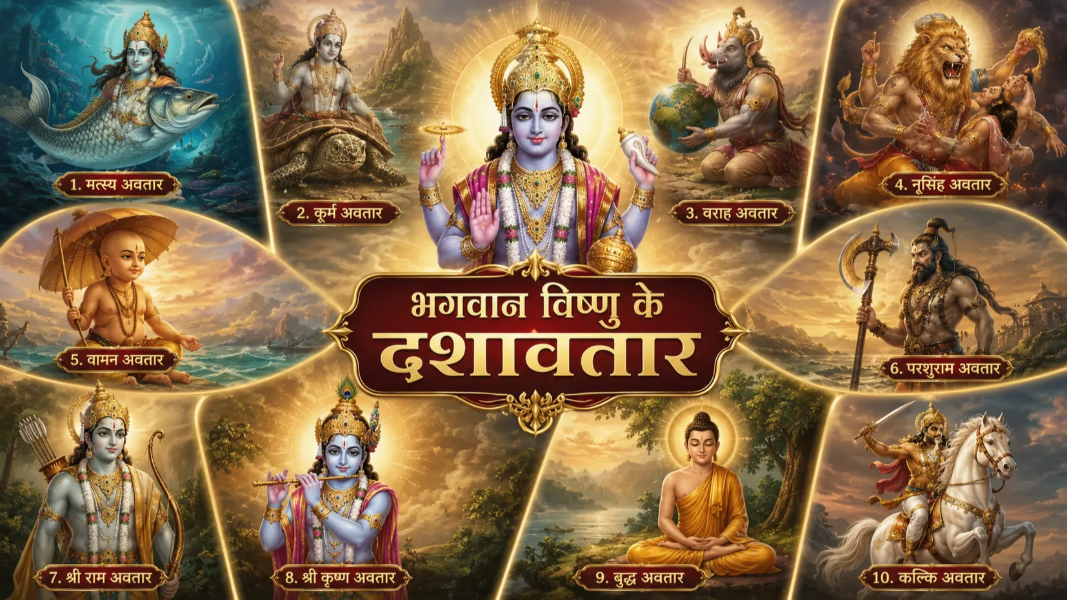 मत्स्य से कल्कि तक: विष्णु के 10 अवतारों का विस्तृत वर्णन और उनका प्रभाव