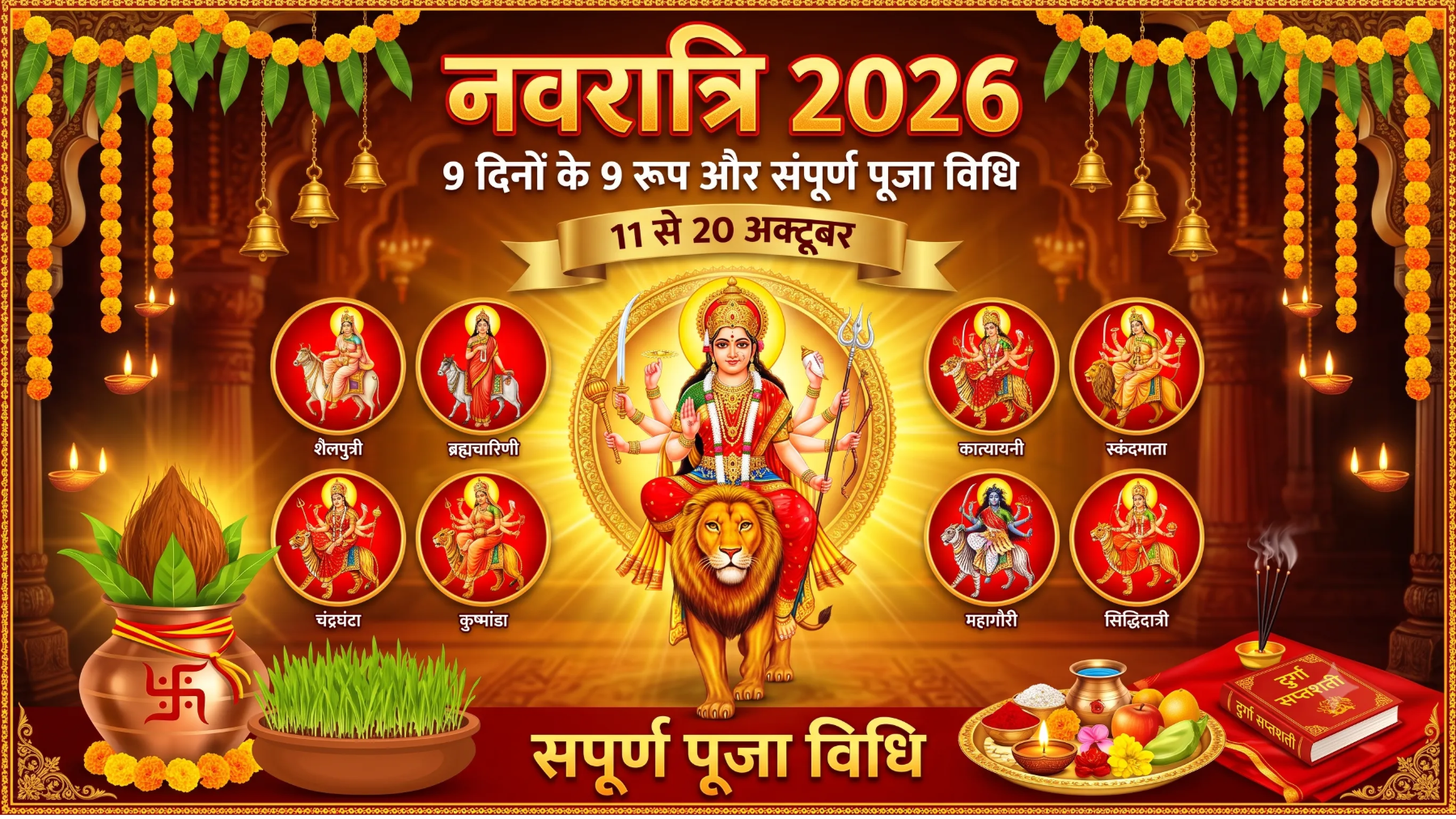 Navratri 2026: Discover the 9 Forms of 9 Days and Complete Worship Rituals
