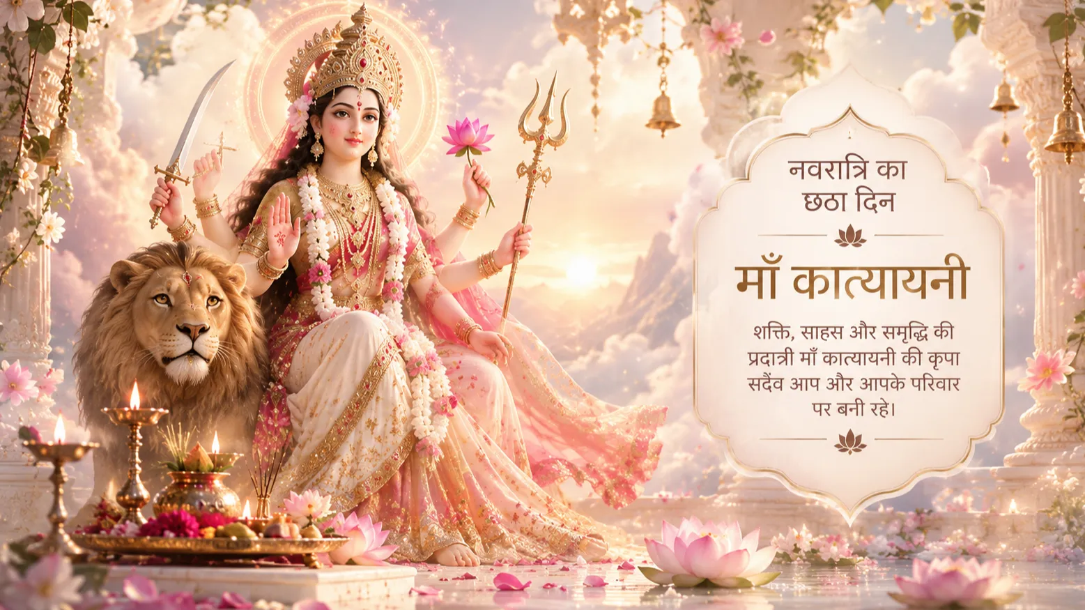 Navratri Day 6 Puja Vidhi 2026: Mantras, Color, and Rituals for Maa Katyayani